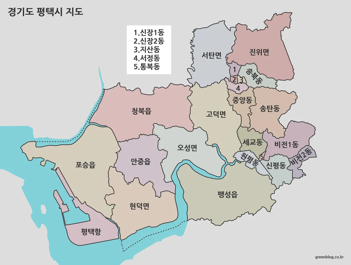 평택시 지도 대표 이미지