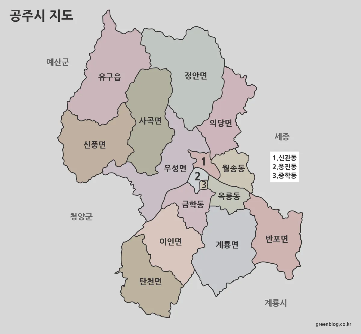 공주시 지도 대표 이미지