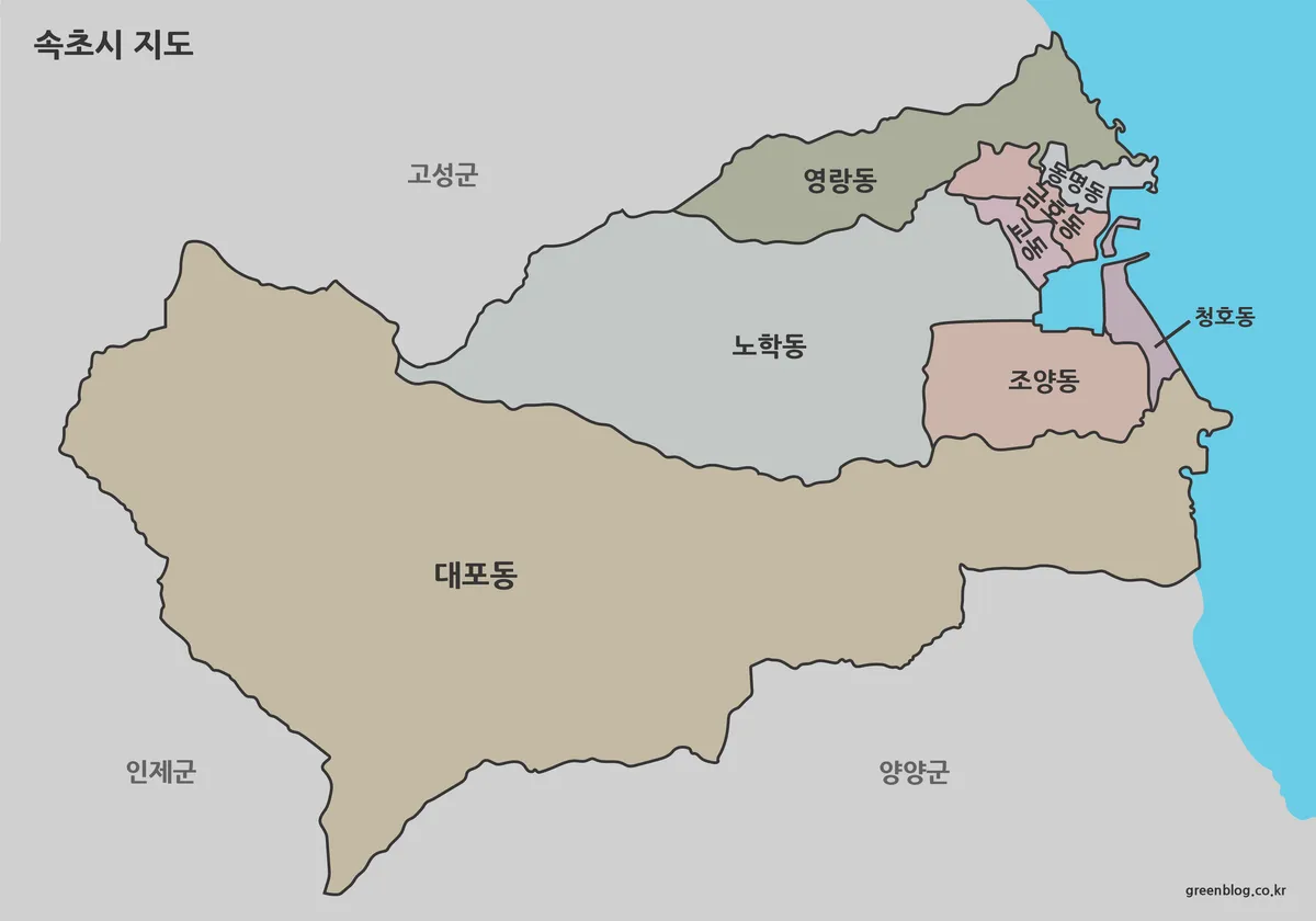 속초시 지도 대표 이미지