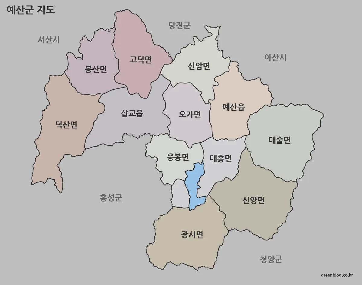 예산군 지도 대표 이미지