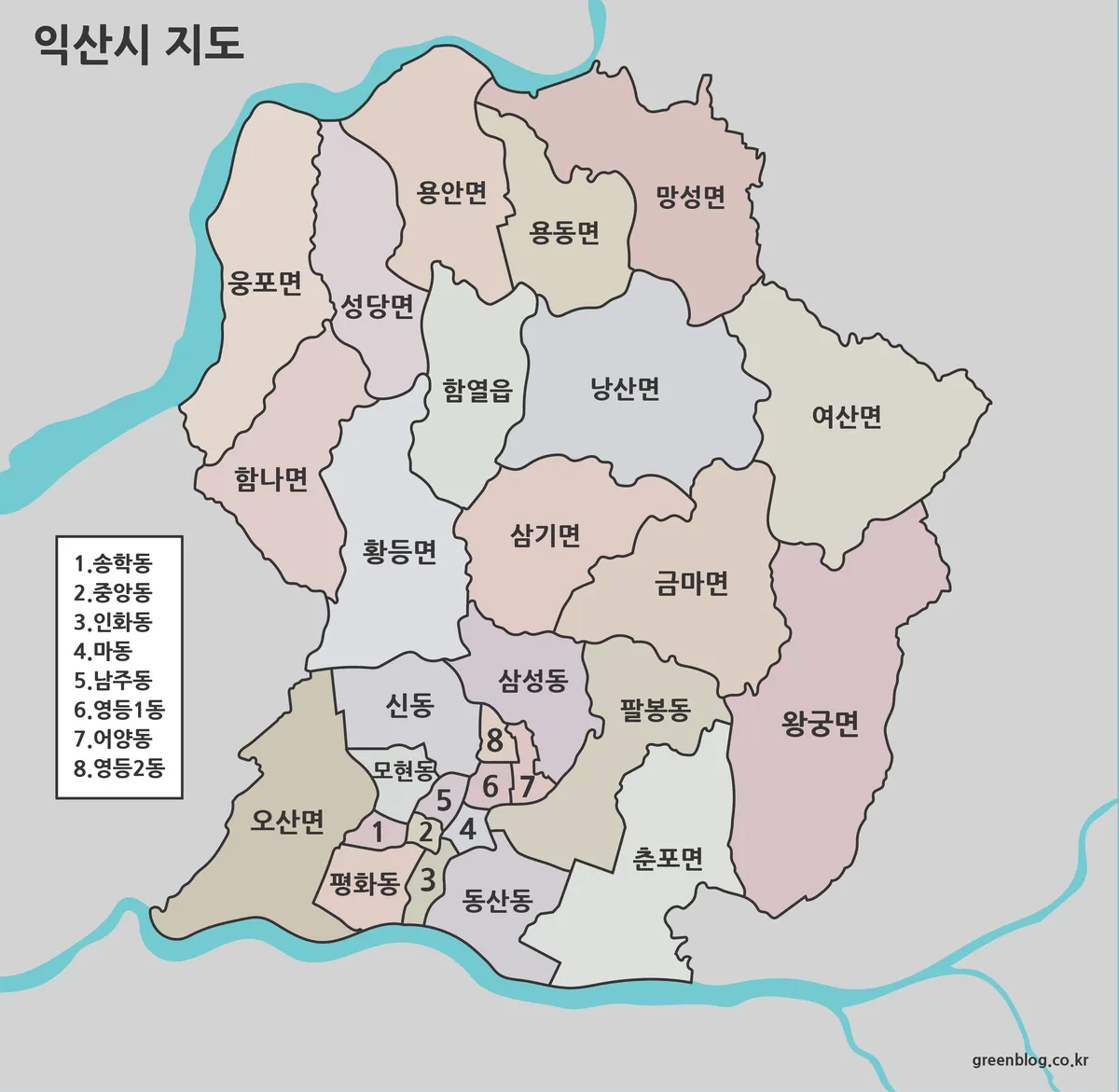 익산시 지도 대표 이미지