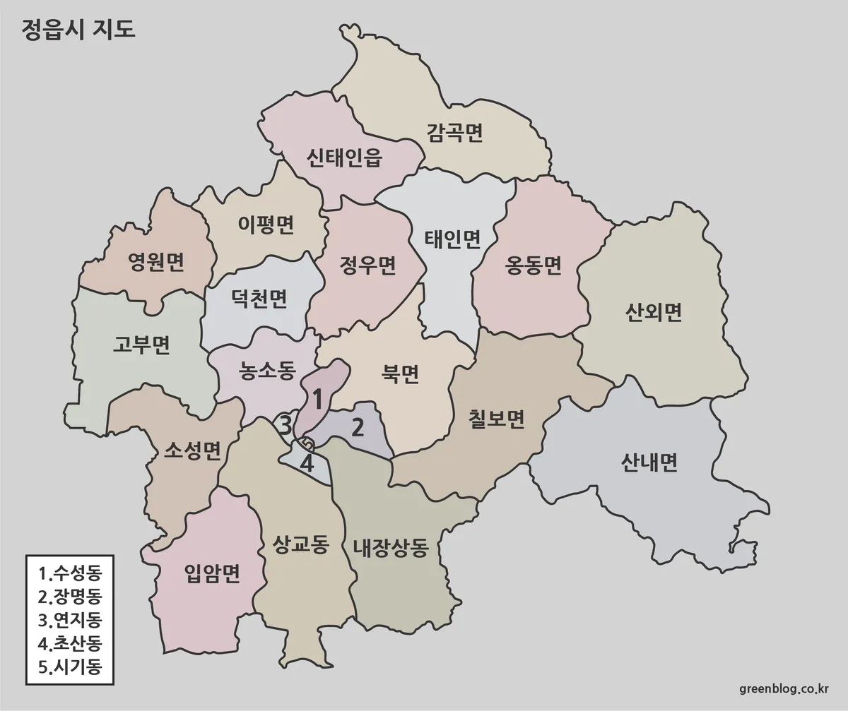 정읍시 지도 대표 이미지