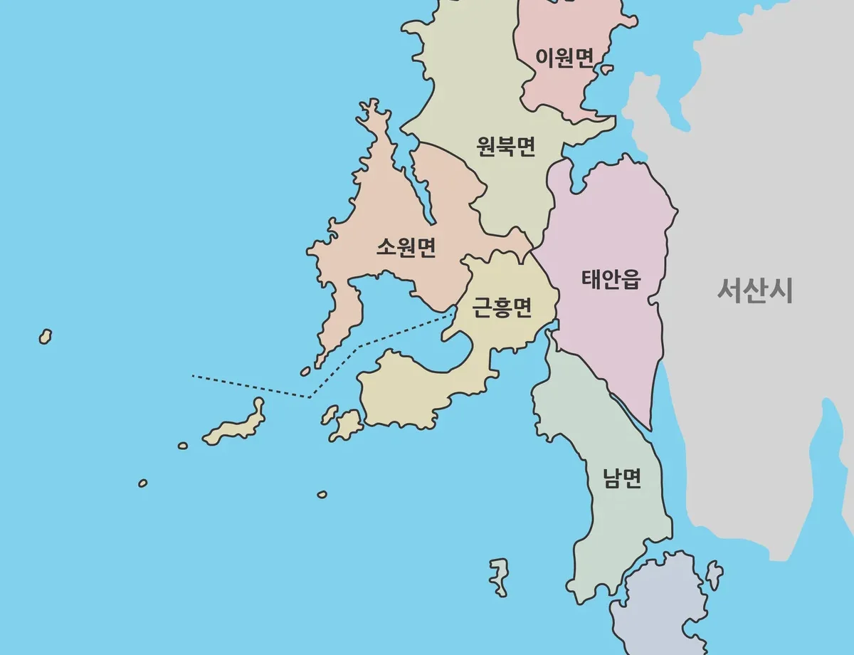 태안군 지도 대표 이미지