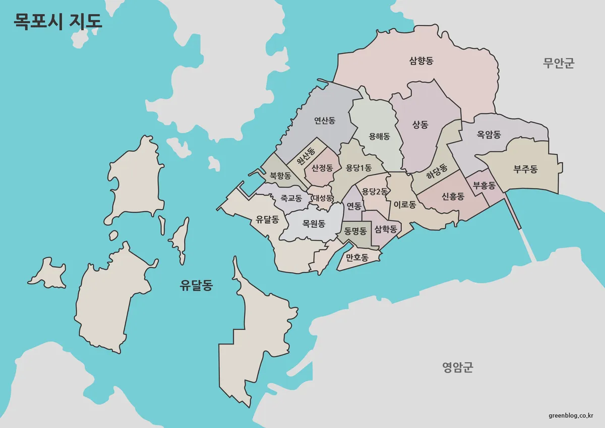목포시 지도 대표 이미지