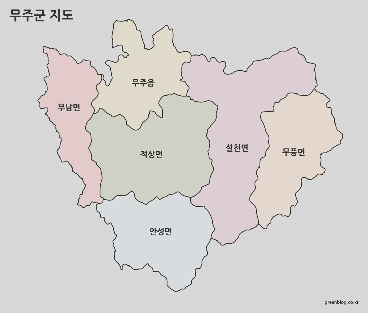 무주군 지도 대표 이미지