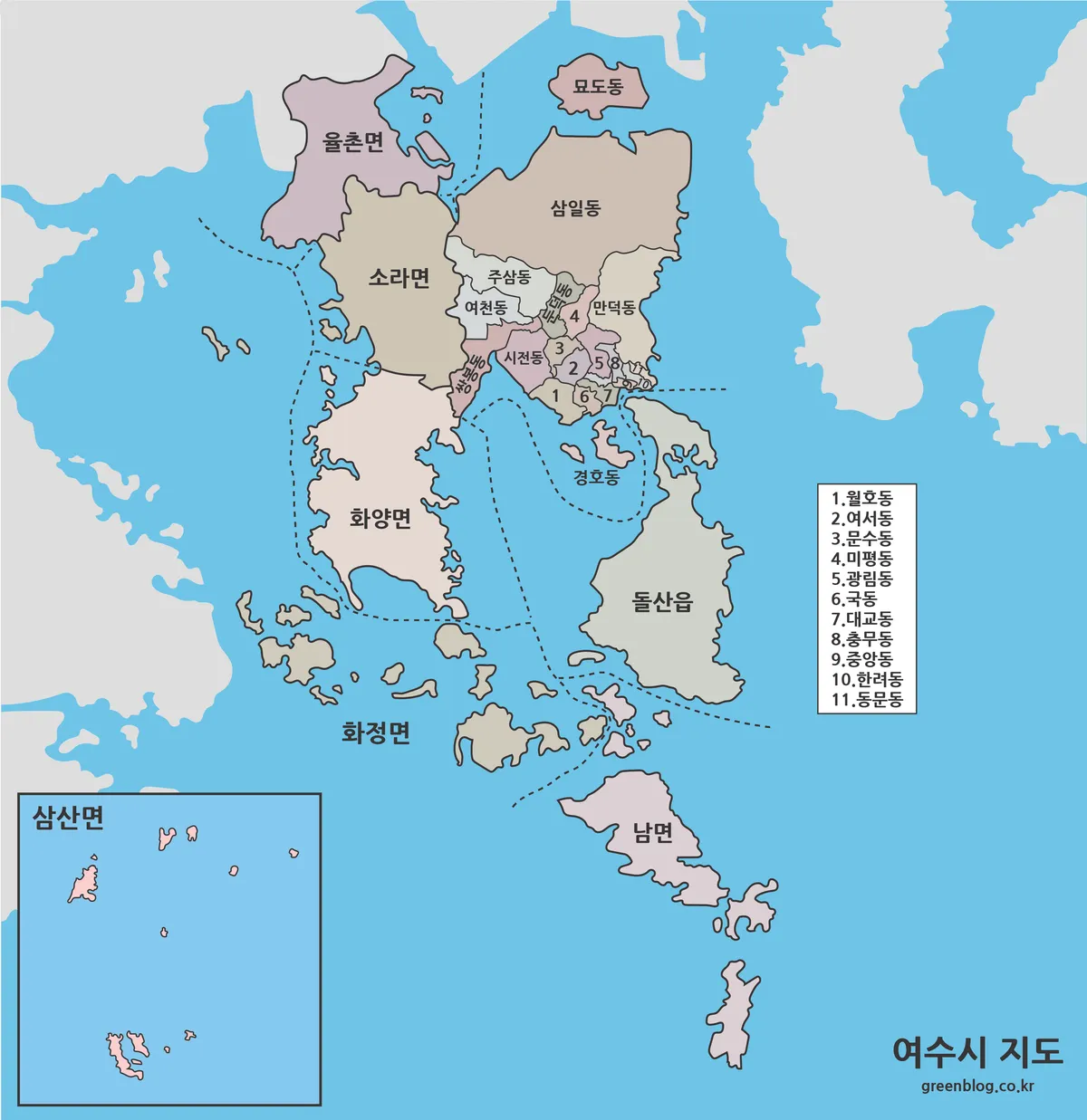 여수시 지도 대표 이미지