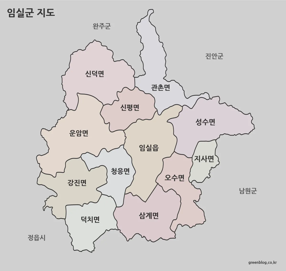 임실군 지도 대표 이미지