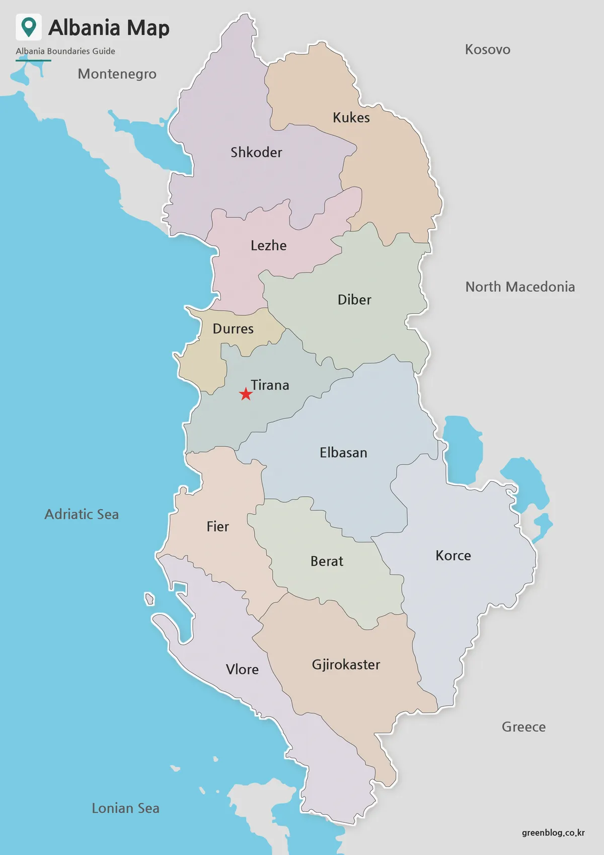 Printable Albania Map collection with color, labeled, and outline versions for education and graphic editing.