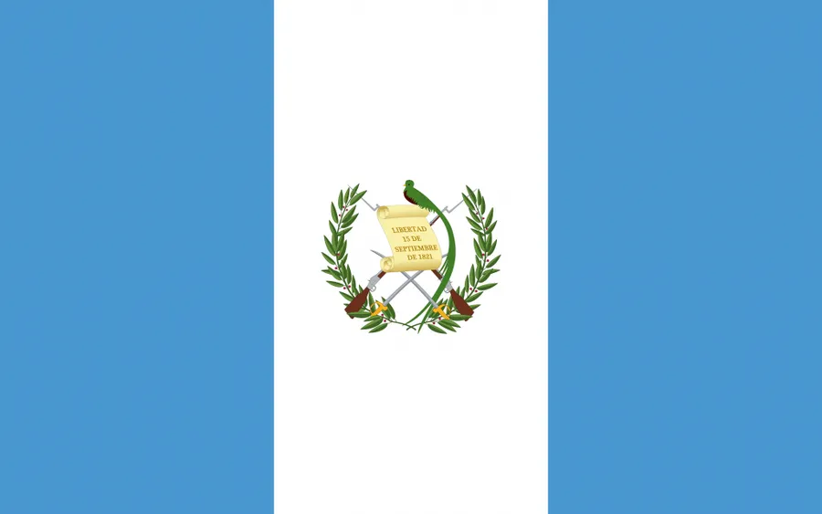 Guatemala flag with blue and white vertical stripes for country reference content.