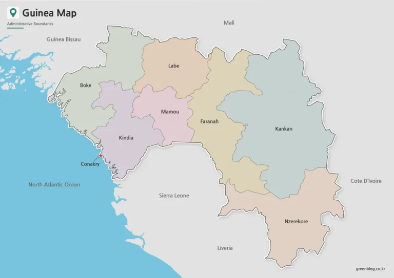 Guinea Map Download – Printable Regional Map Set