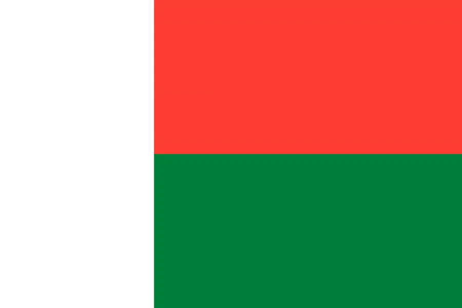 Madagascar national flag image for presentation and country information resources