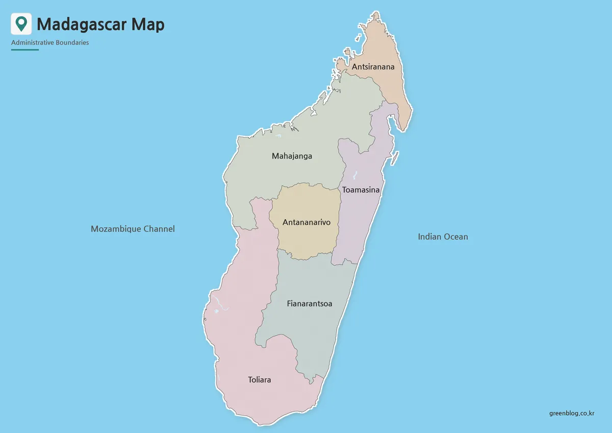 Printable Madagascar Map collection with color, black and white, outline, and flag image versions