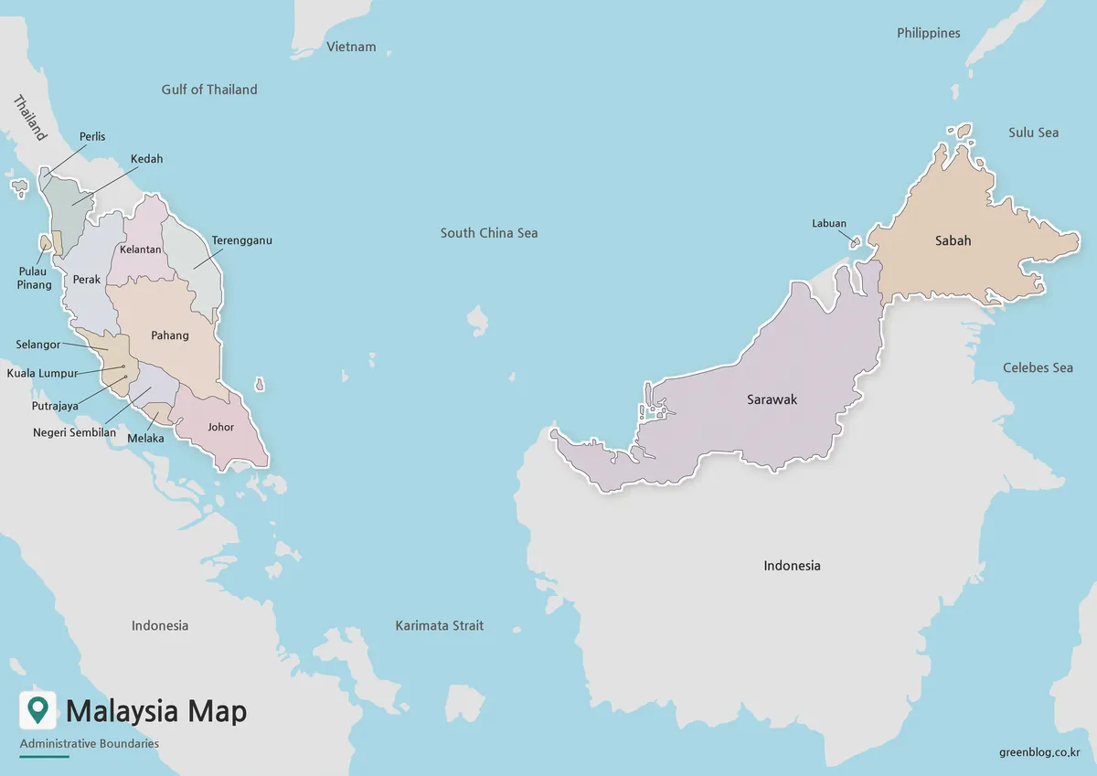Printable Malaysia Map collection with color, black and white, outline, and flag image versions