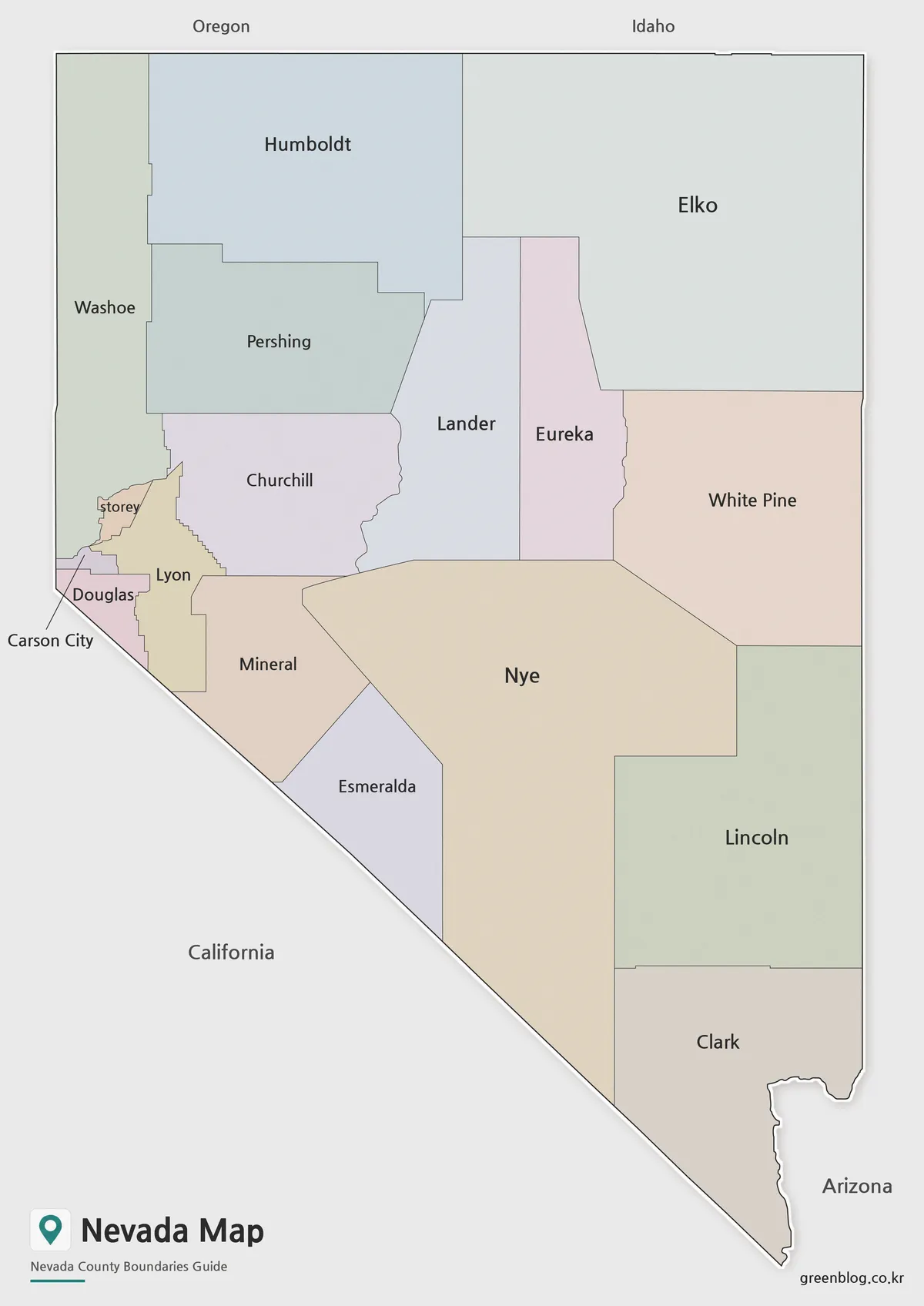 Printable Nevada Map collection with color, black and white, and outline county maps for education, presentations, and graphic design.