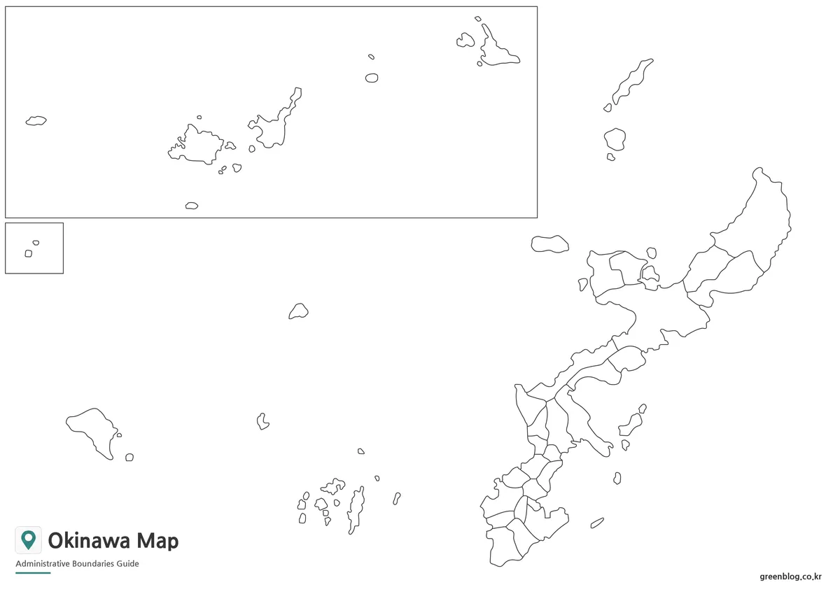 오키나와현 윤곽선 지도