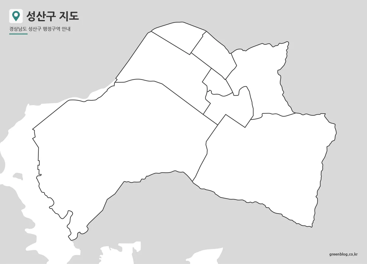 성산구 윤곽선 지도