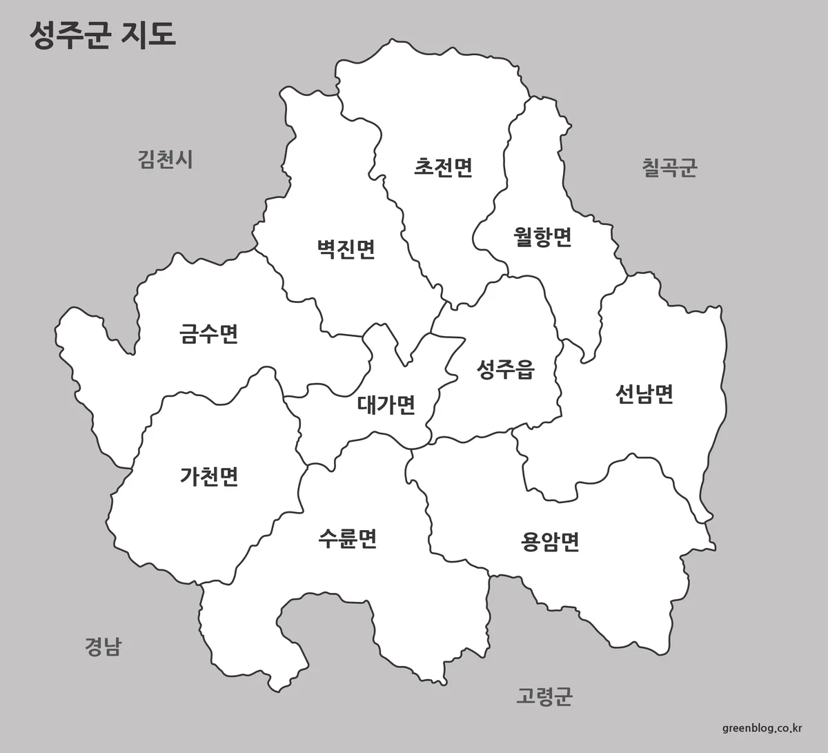 성주군 기본 지도