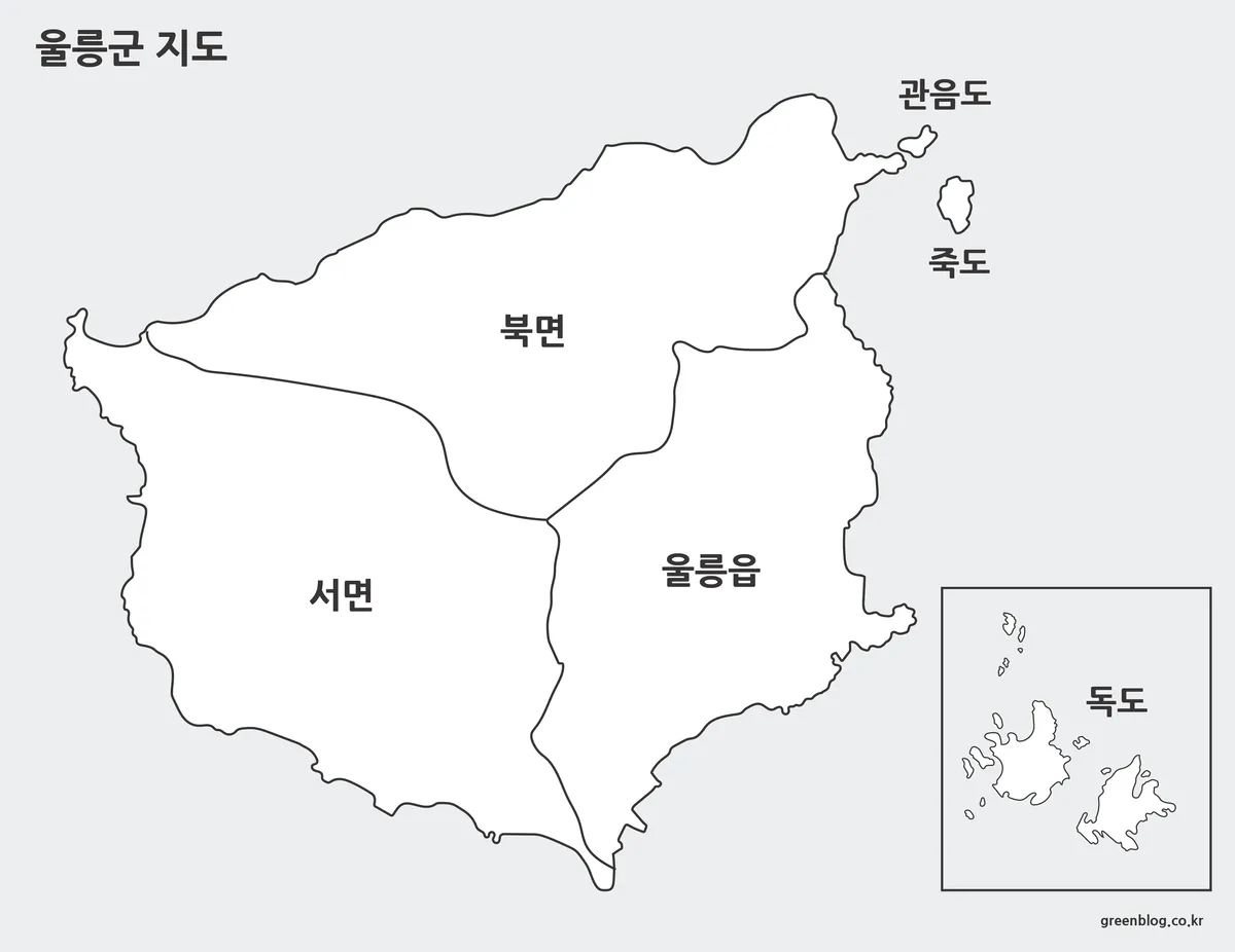 울릉군 기본 지도