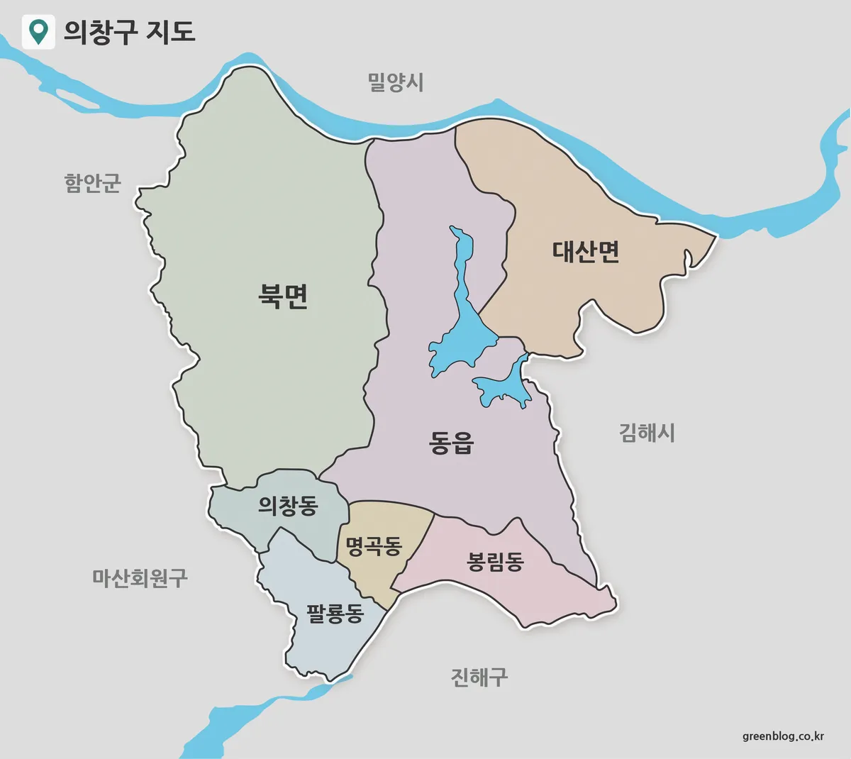 의창구 지도 다운로드용 행정구역 지도