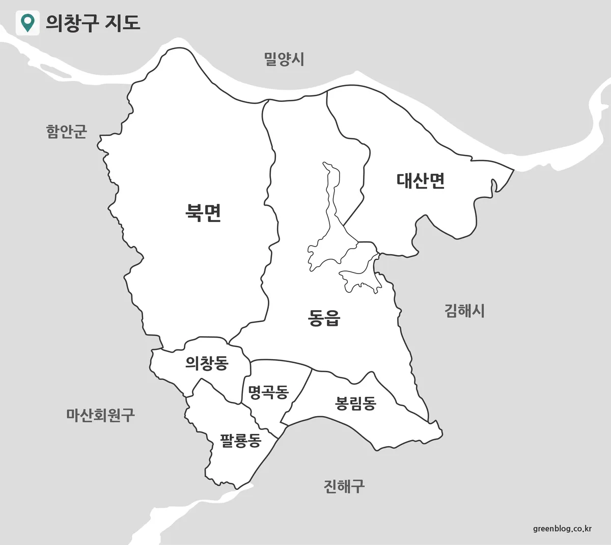 의창구 기본 지도