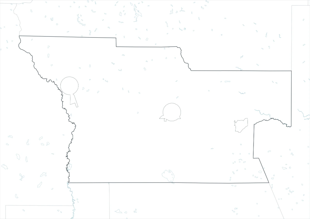Atkinson County outline map with boundary lines and no place labels