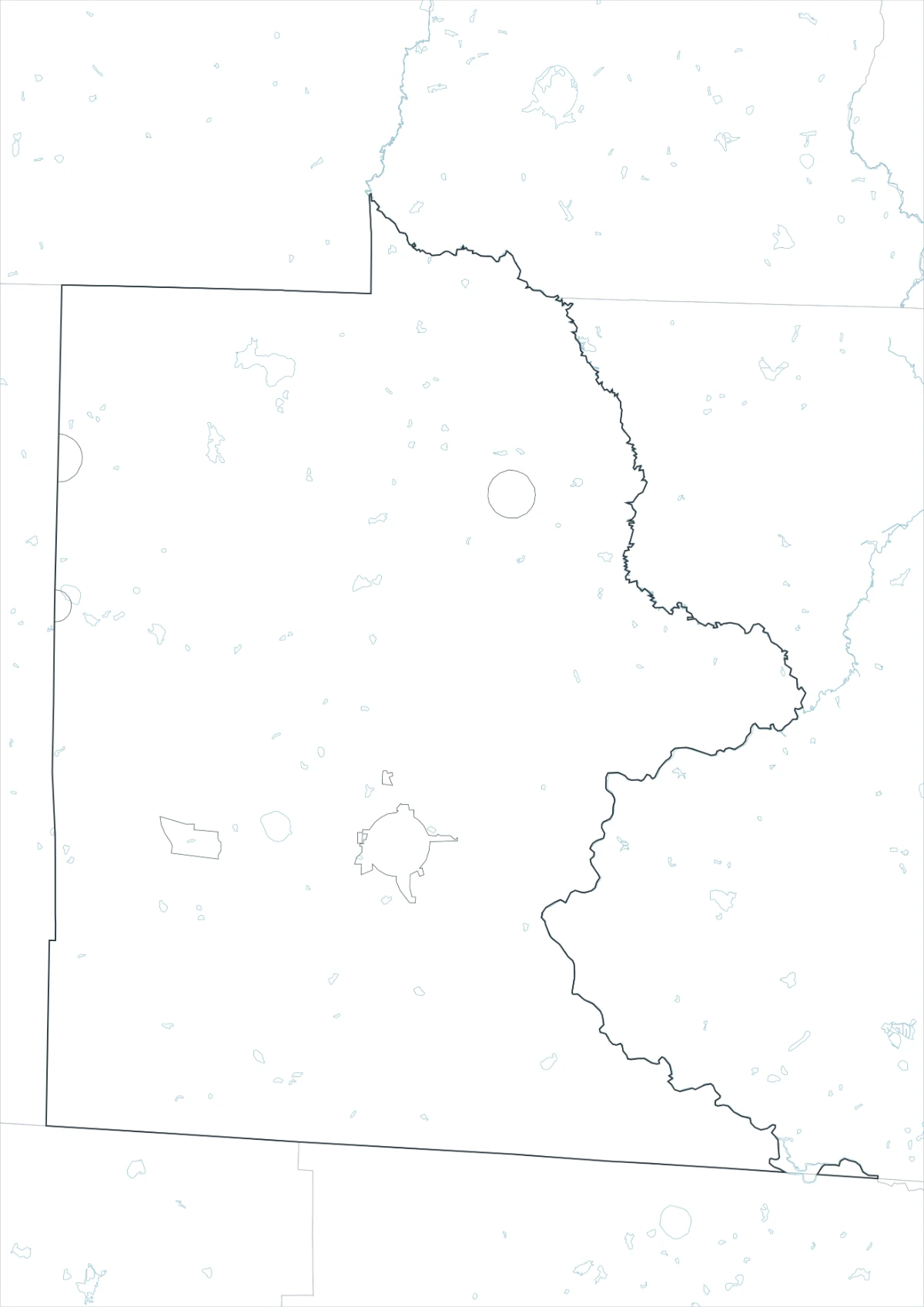 Brooks County map outline version with county and internal boundary lines