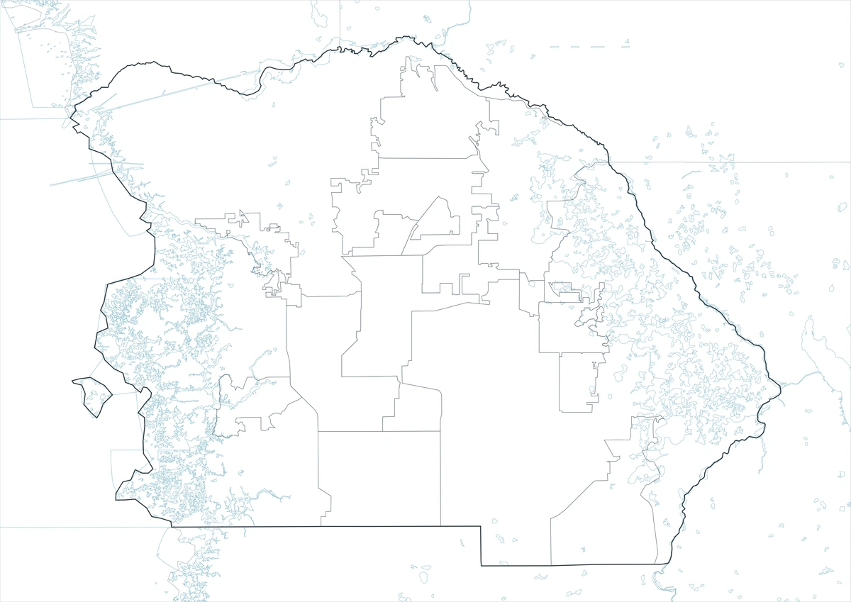Blank outline map of Citrus County Florida
