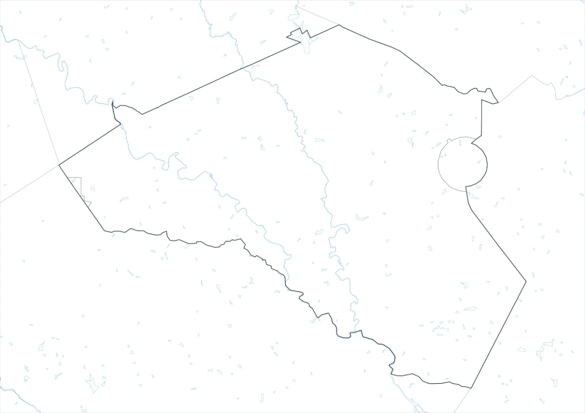 Clarke County map outline version with county and internal boundary lines