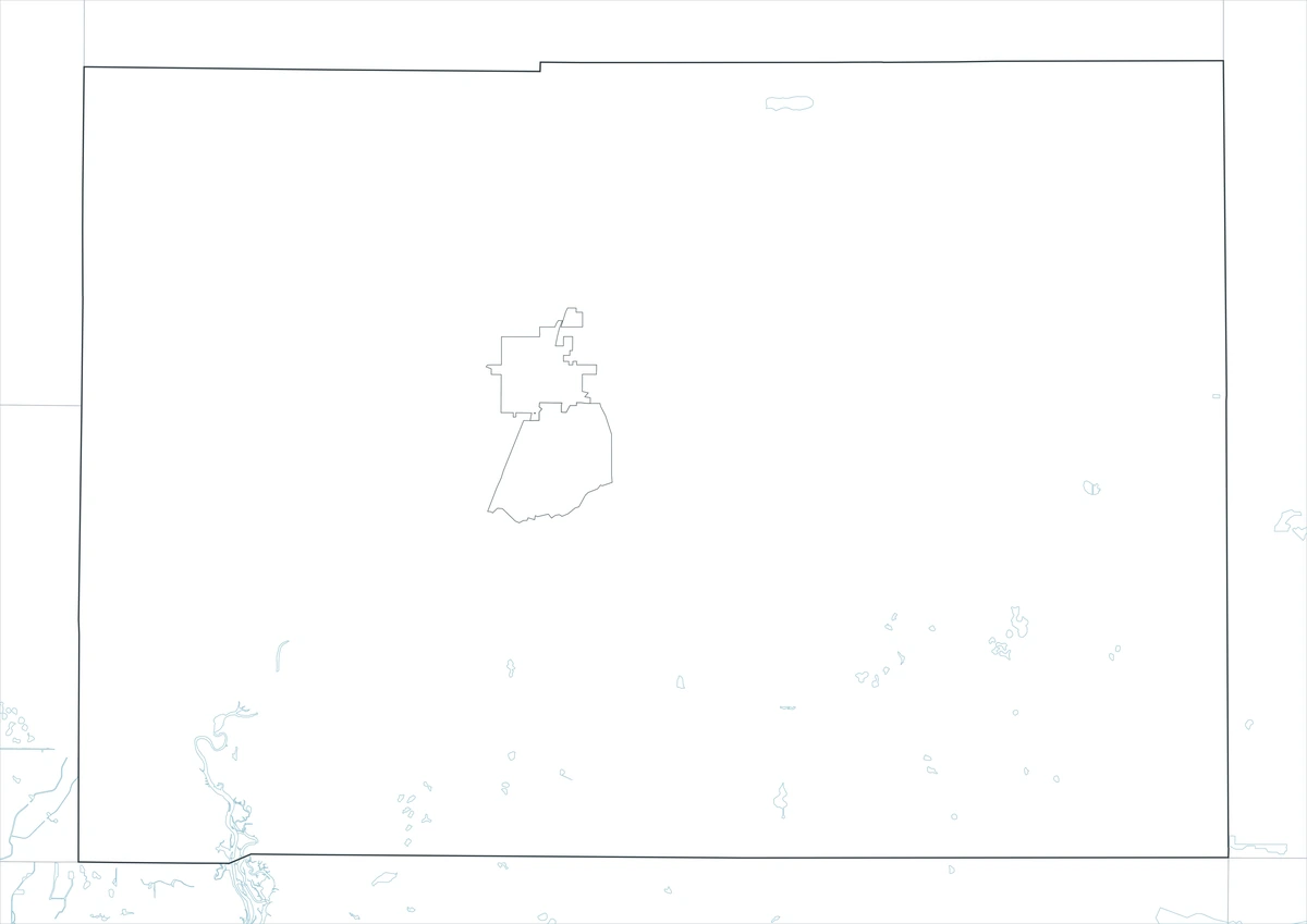 Blank outline map of DeSoto County Florida