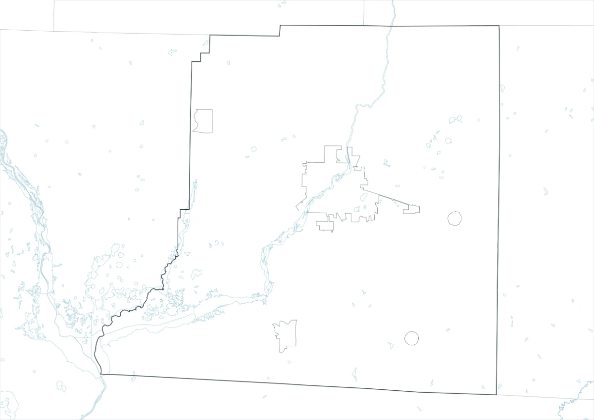 Decatur County outline map with county and internal boundary lines