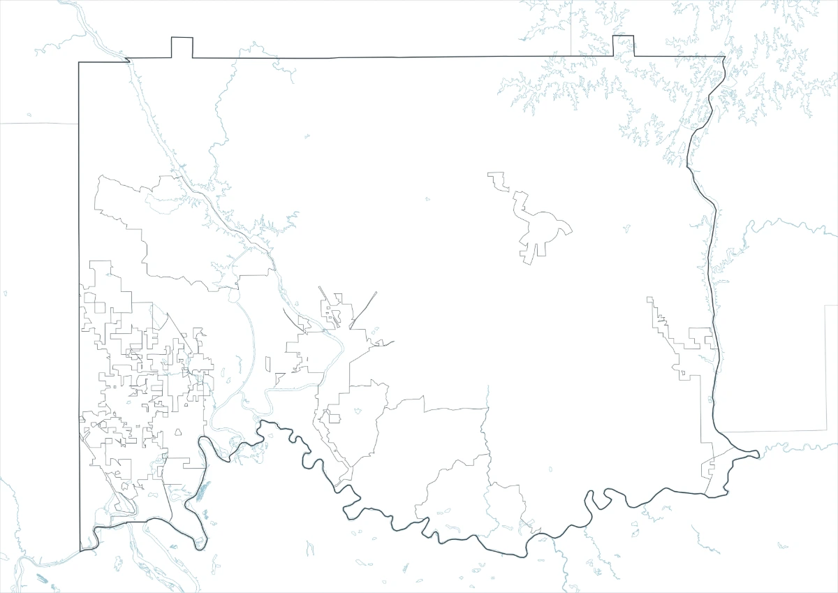 Elmore County Map outline version without labels or color fills