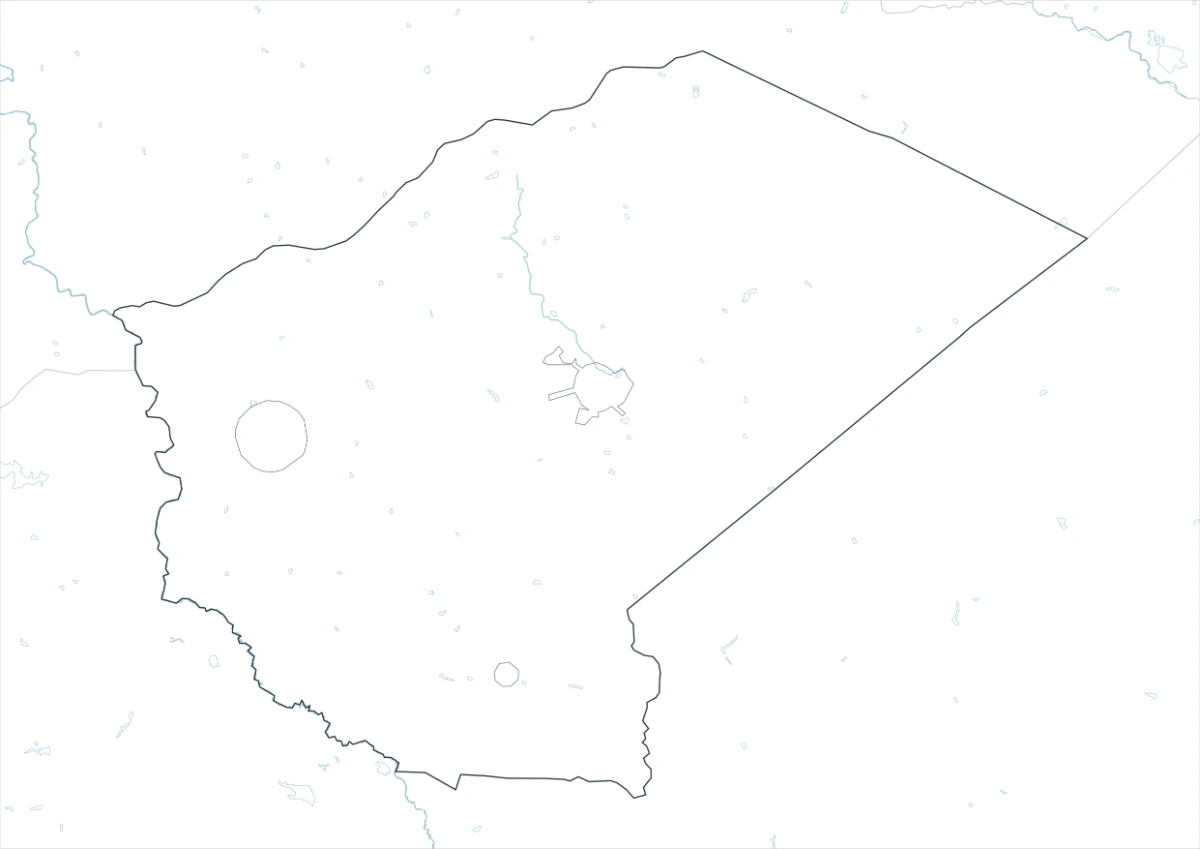 Glascock County outline map with boundary lines and no color fills