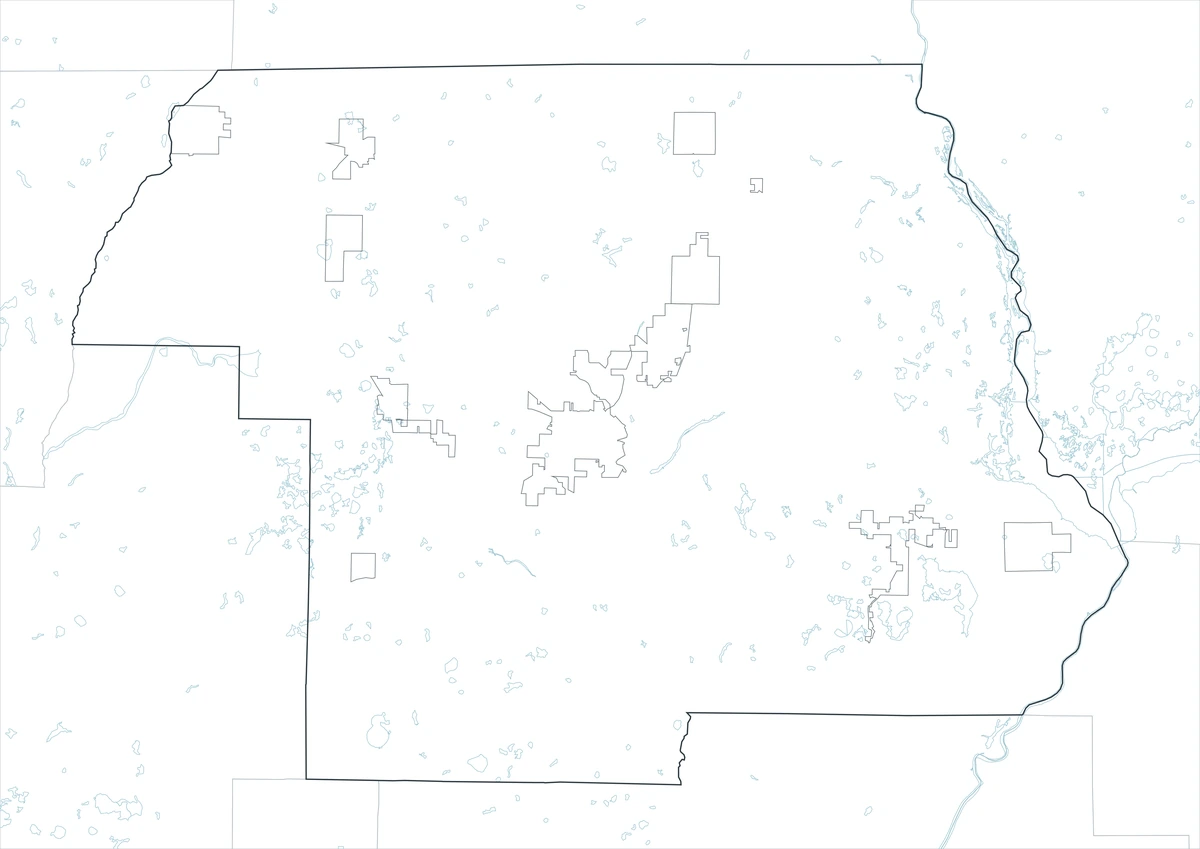 Blank outline map of Jackson County Florida