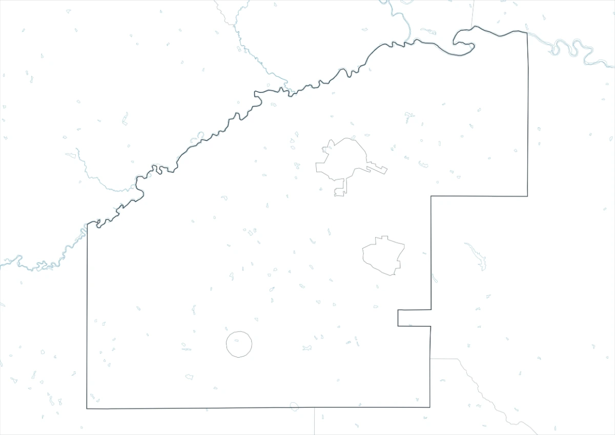 Jeff Davis County outline map with boundary lines and no color fills