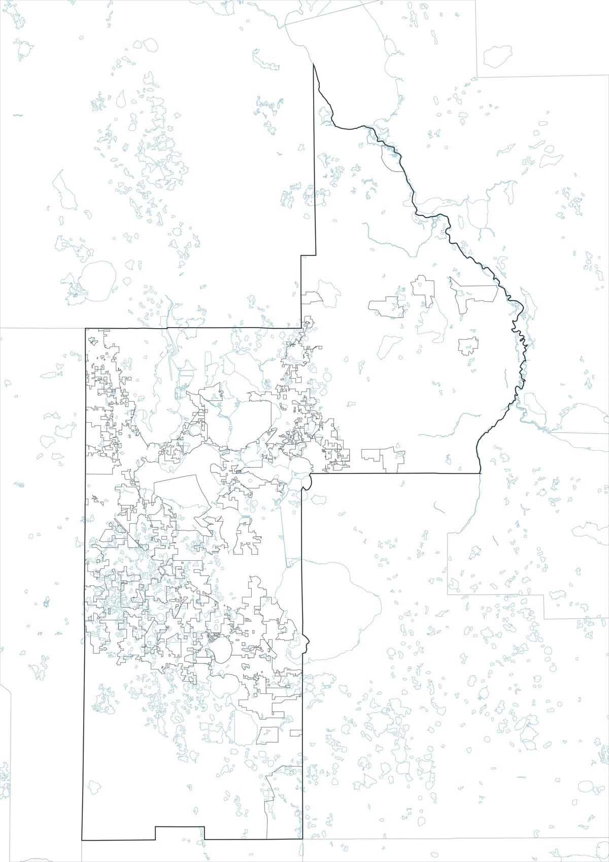 Blank outline map of Lake County Florida