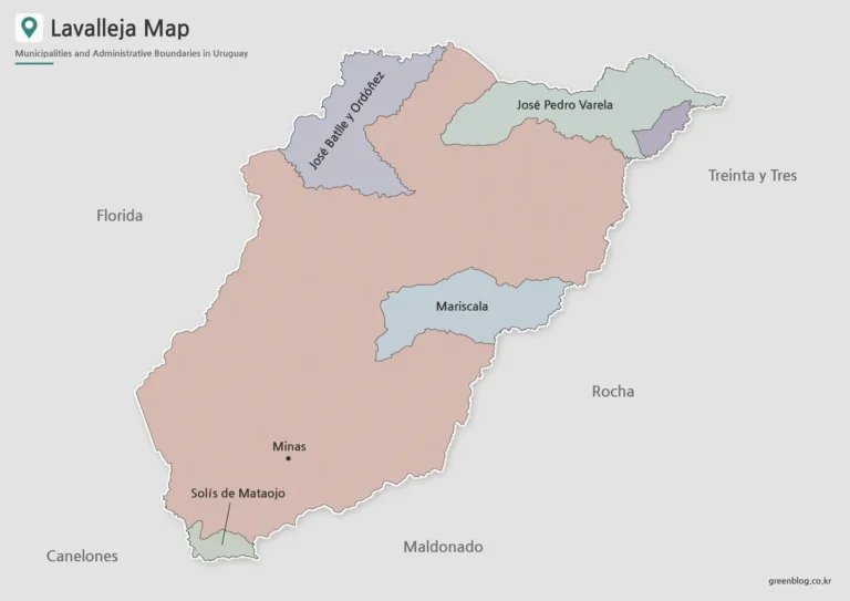 Lavalleja Map – Printable Municipal and Outline Maps
