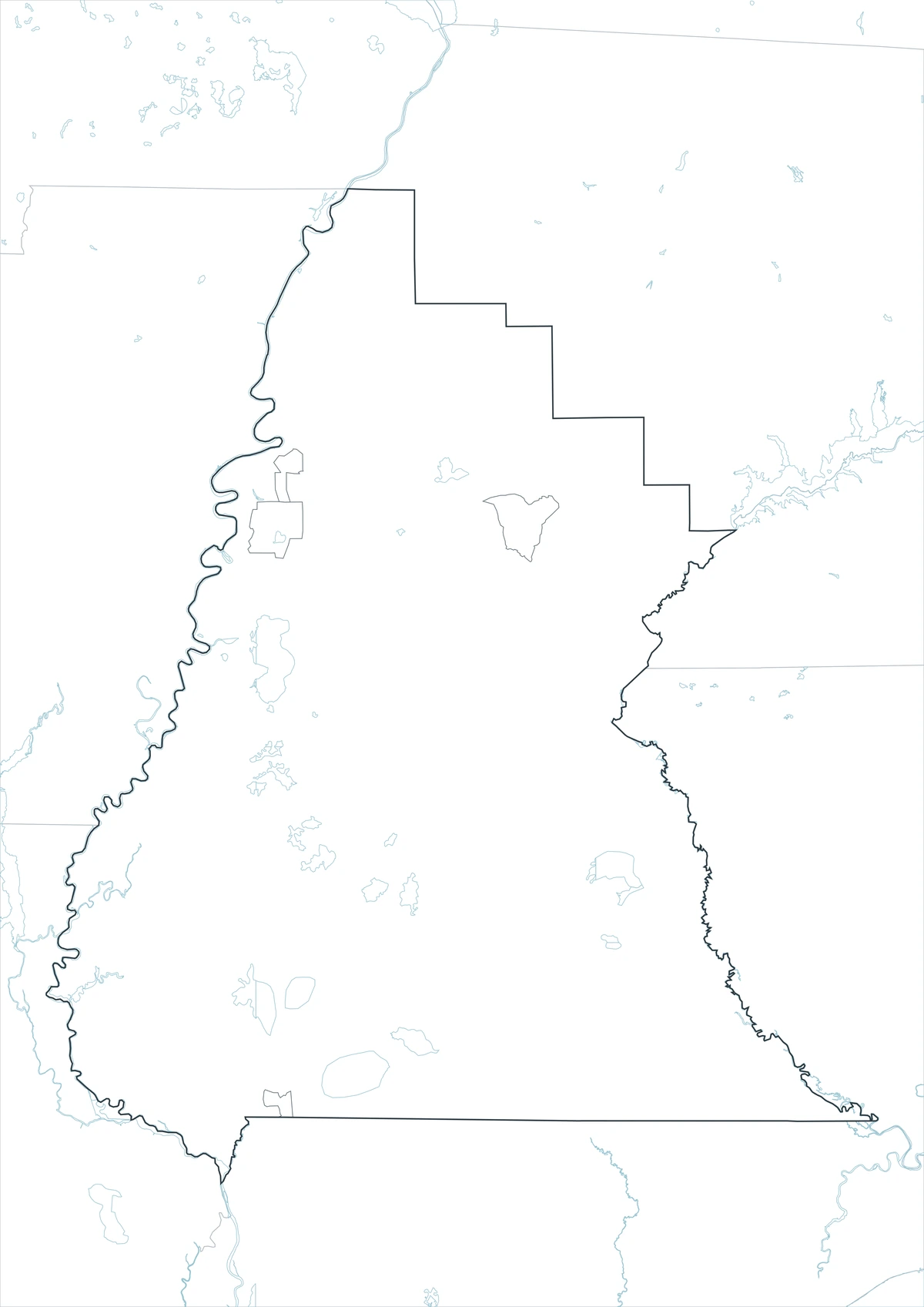 Blank outline map of Liberty County Florida
