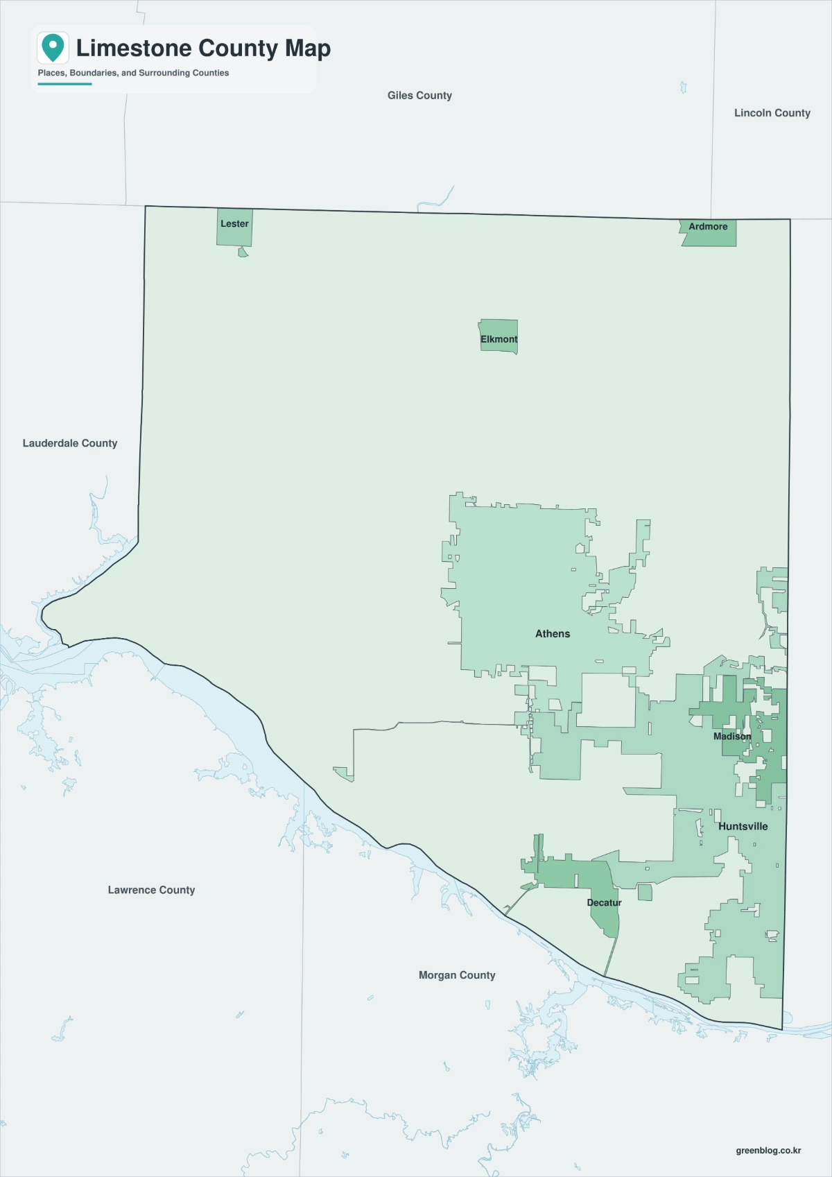 Limestone County map featuring color, black-and-white, and outline versions