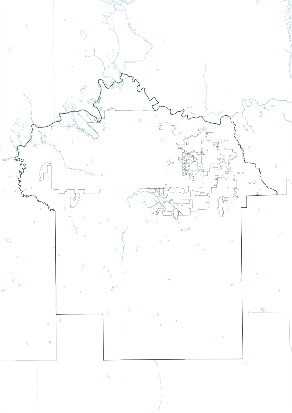 Montgomery County map outline version showing county shape and boundary framework