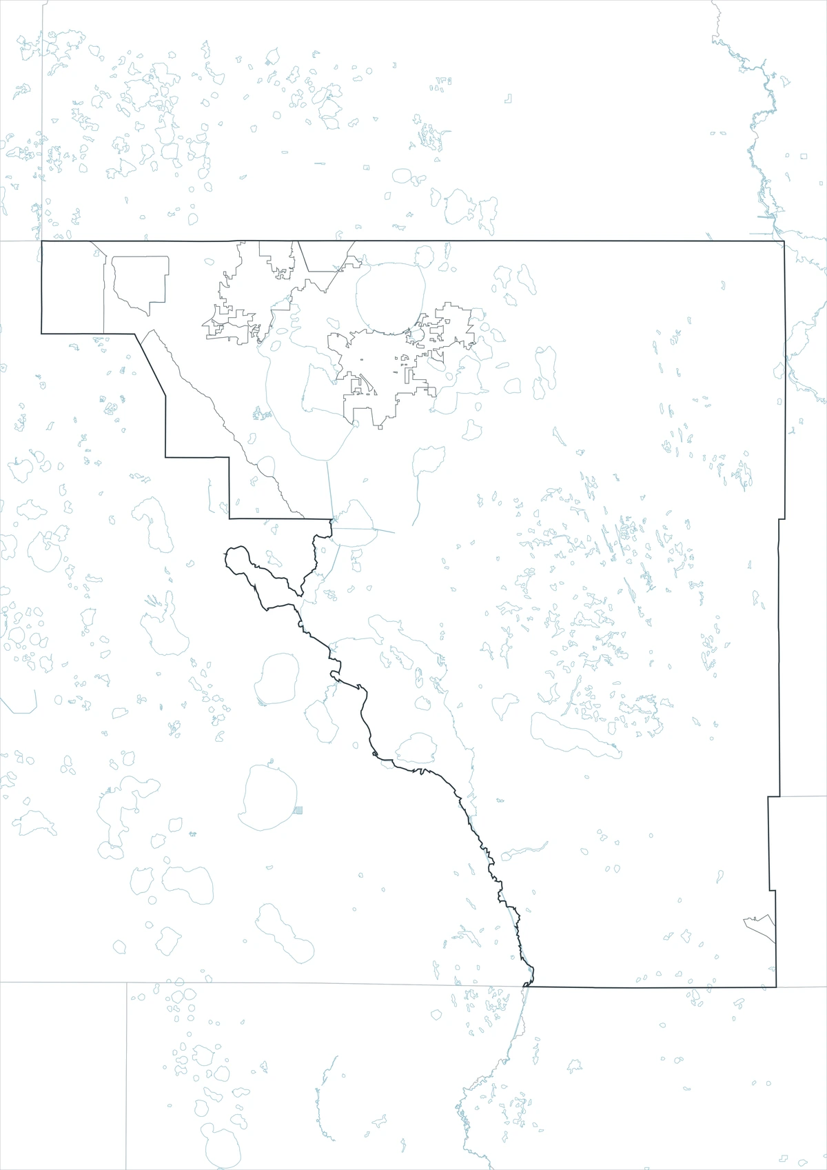 Blank outline map of Osceola County Florida