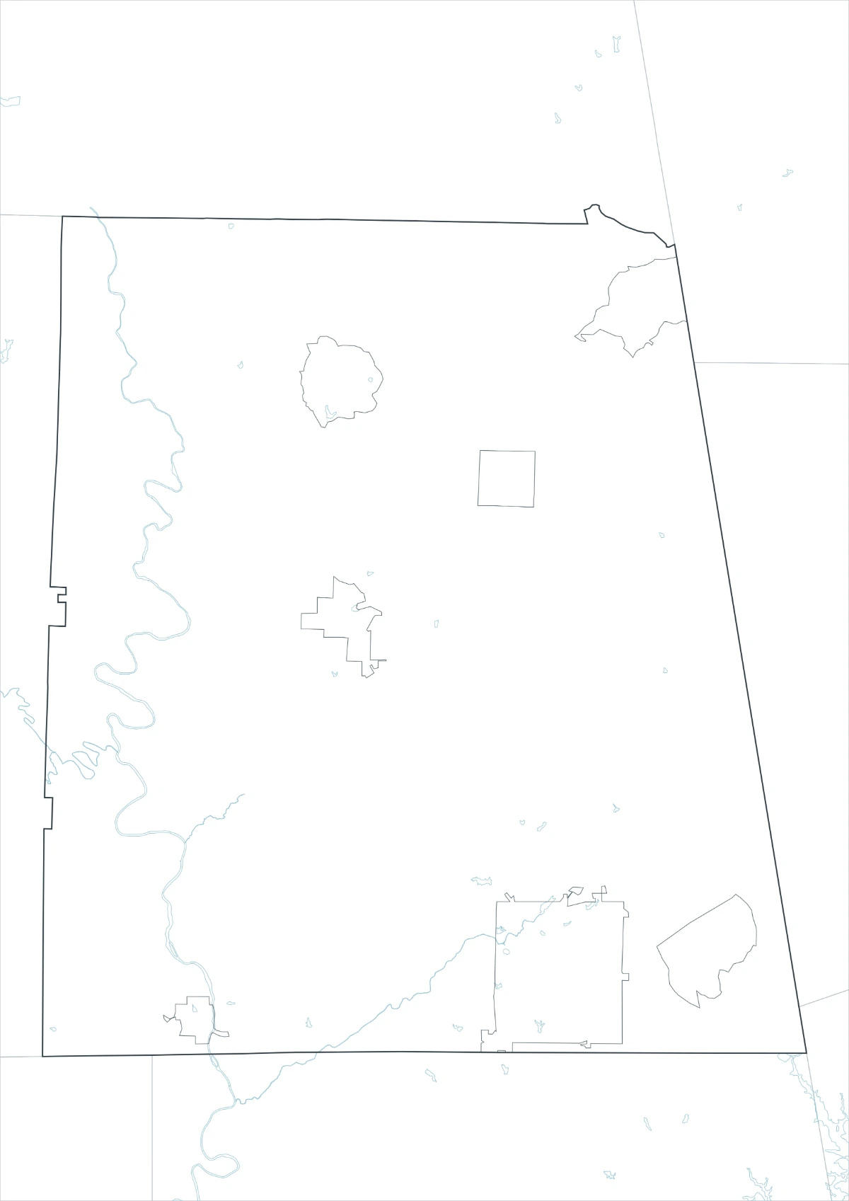 Randolph County map outline edition showing the county form and essential boundaries