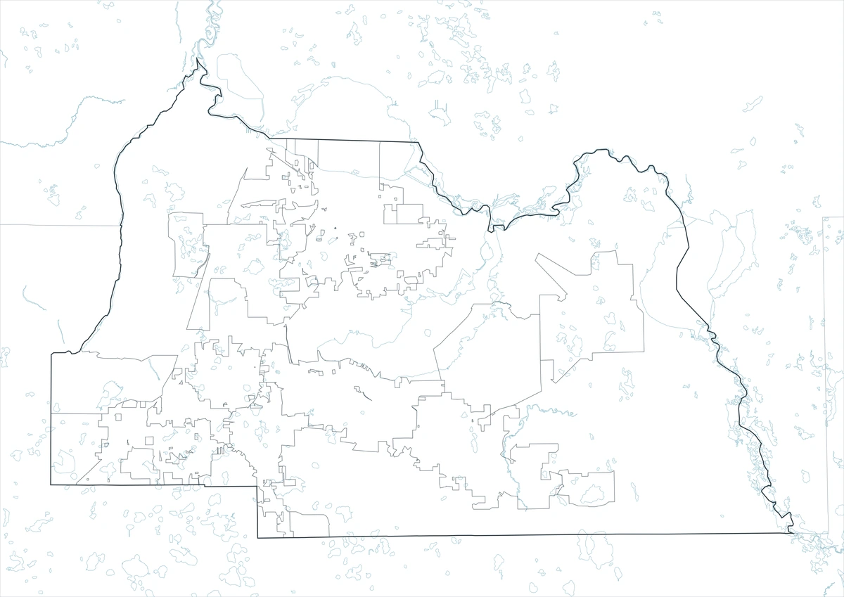Blank outline map of Seminole County Florida