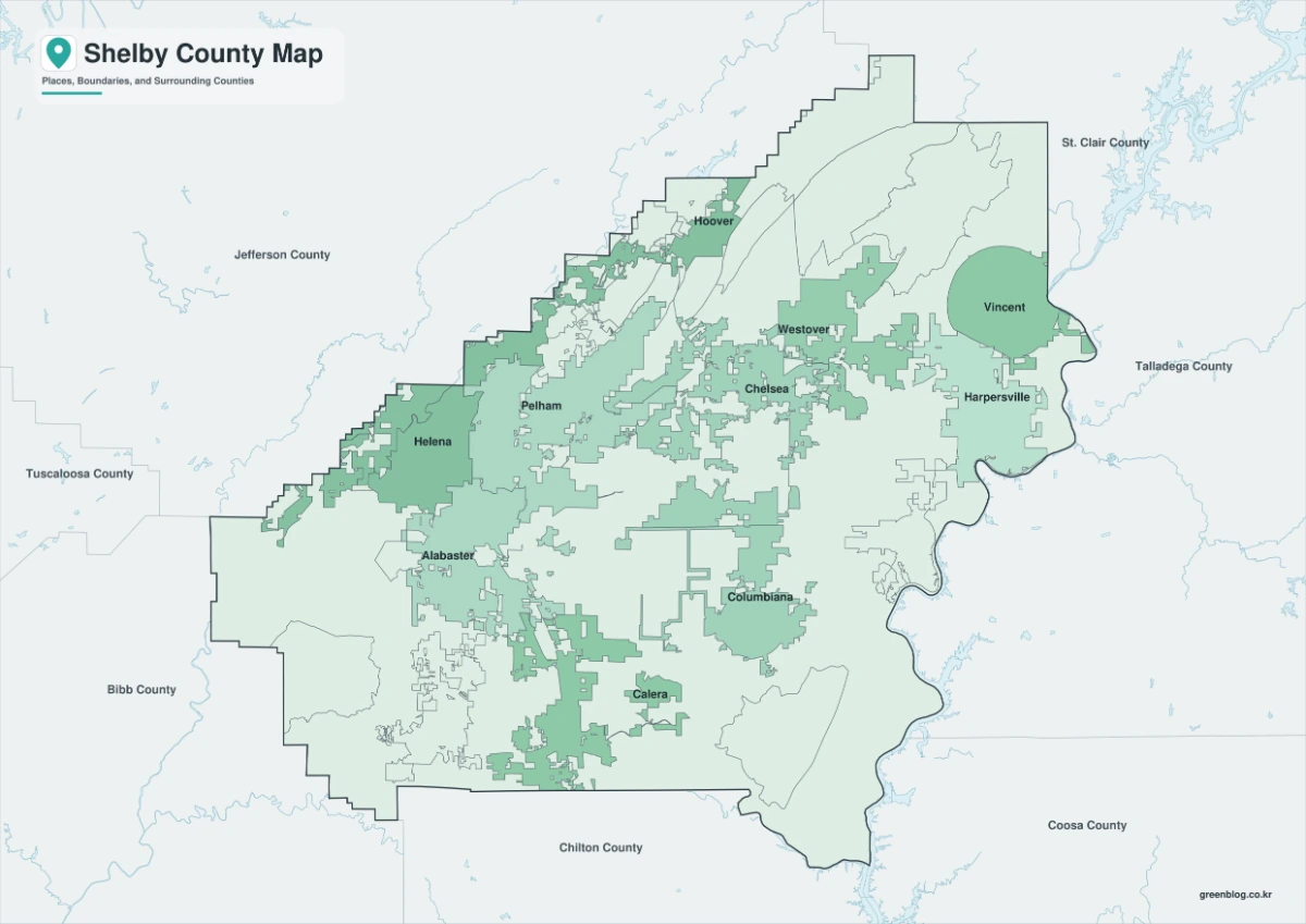 Shelby County color map