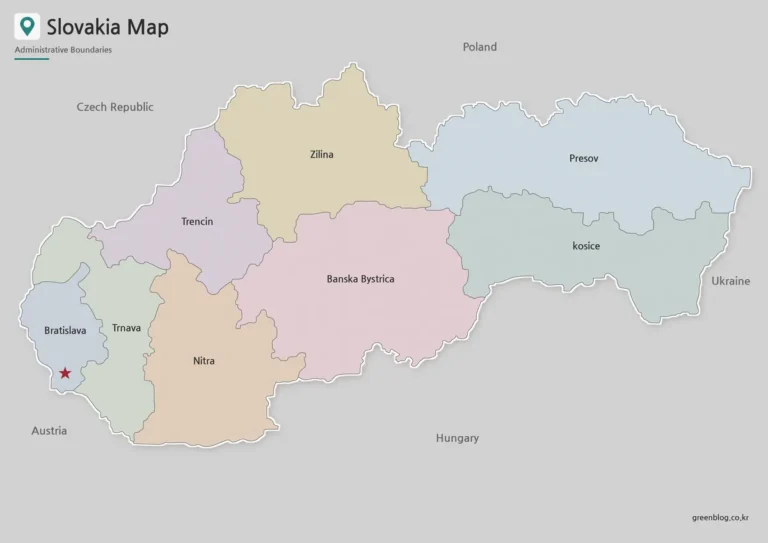 Printable Slovakia Map Collection for Classroom and Design Use