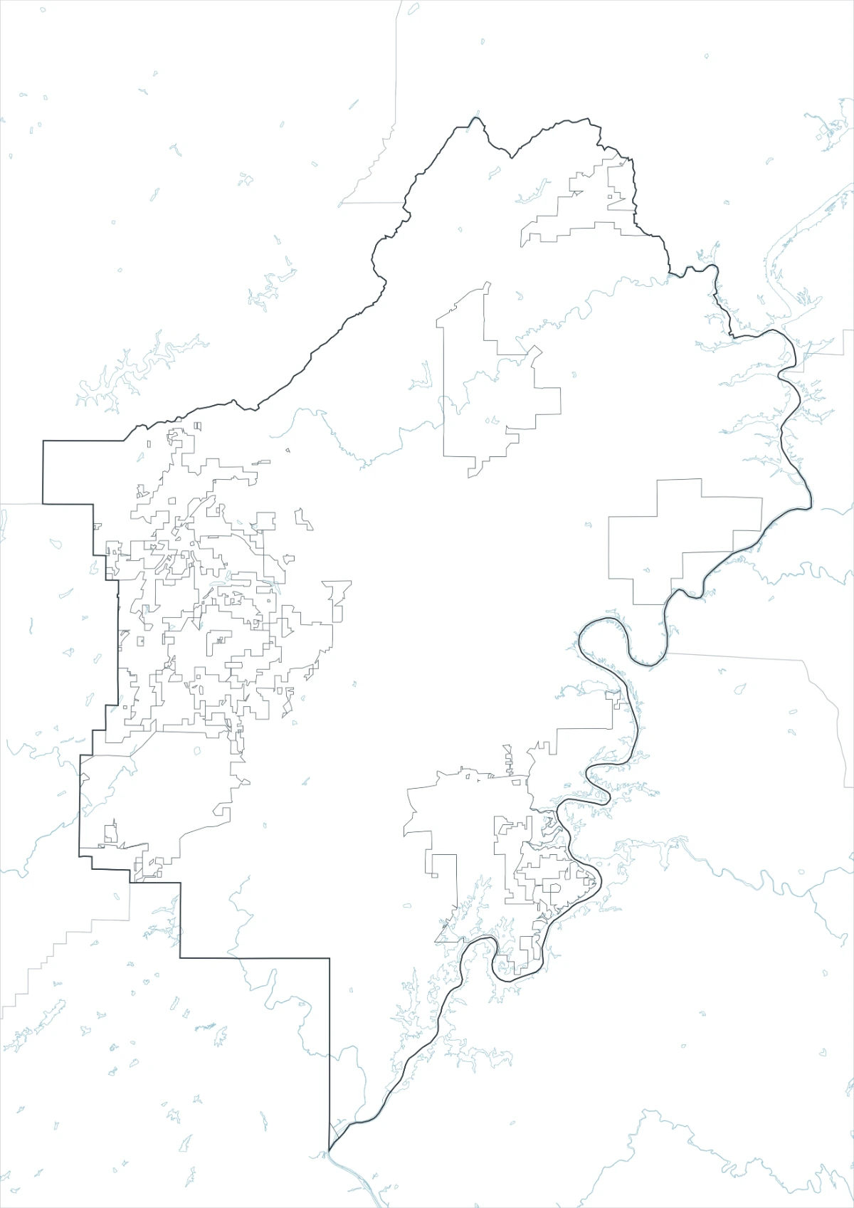 St. Clair County outline map