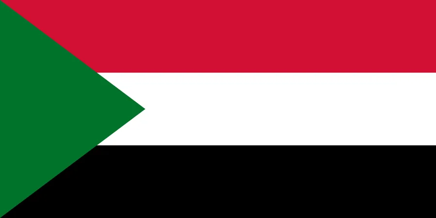 Sudan flag image for use with printable Sudan map reference materials