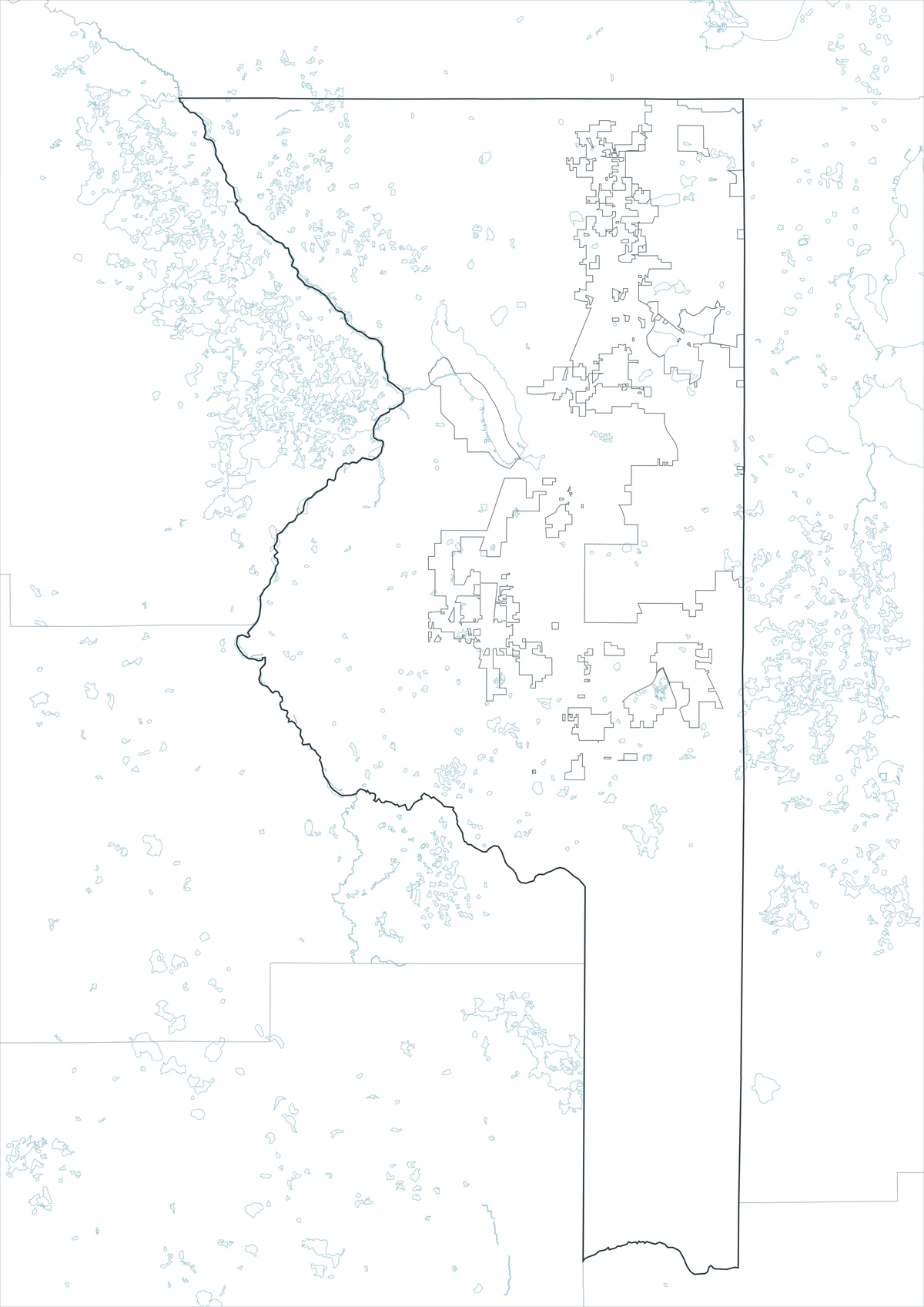 Blank outline map of Sumter County Florida