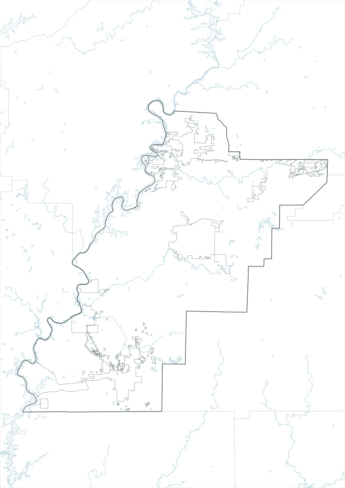 Talladega County outline map