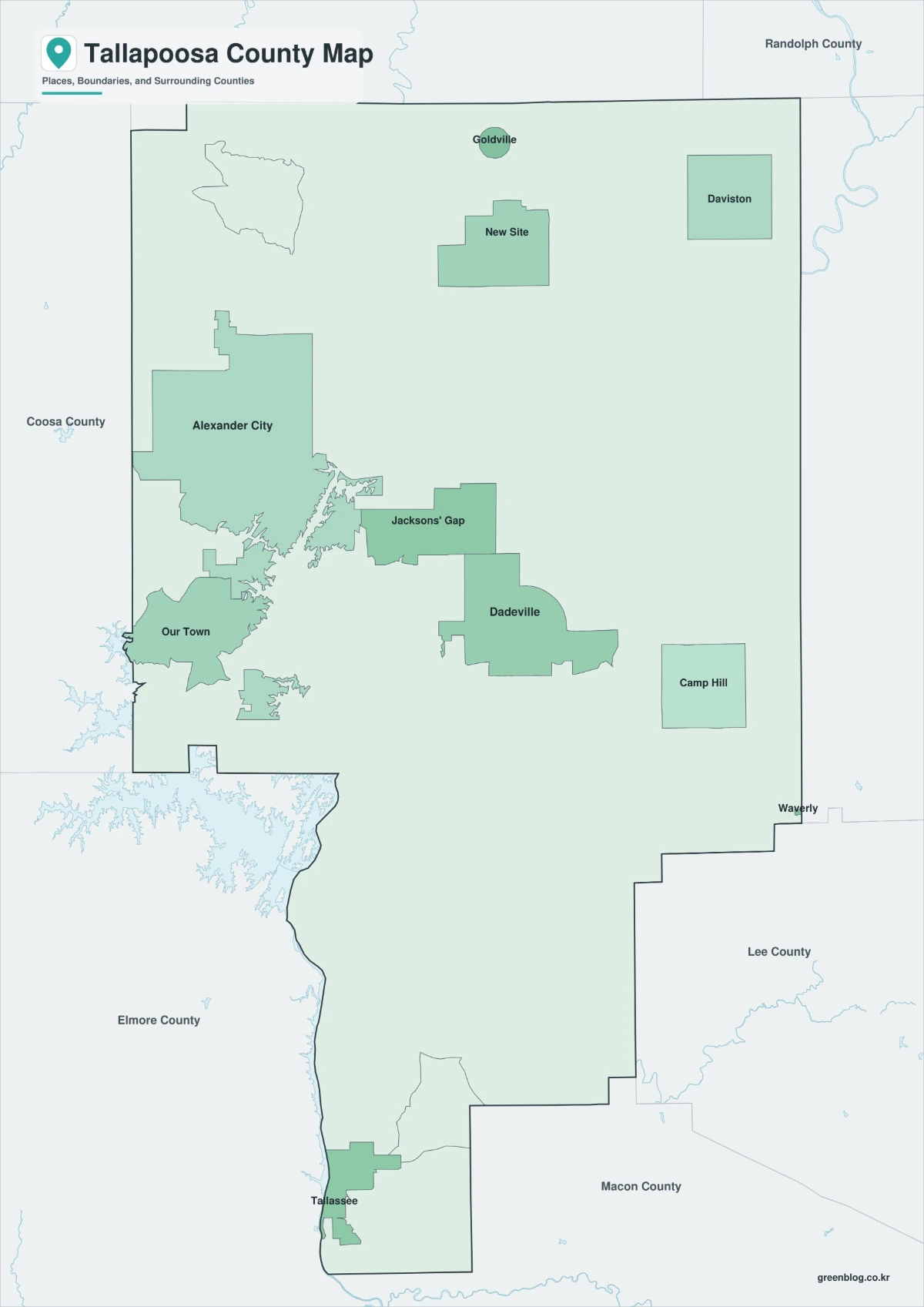 Tallapoosa County color map