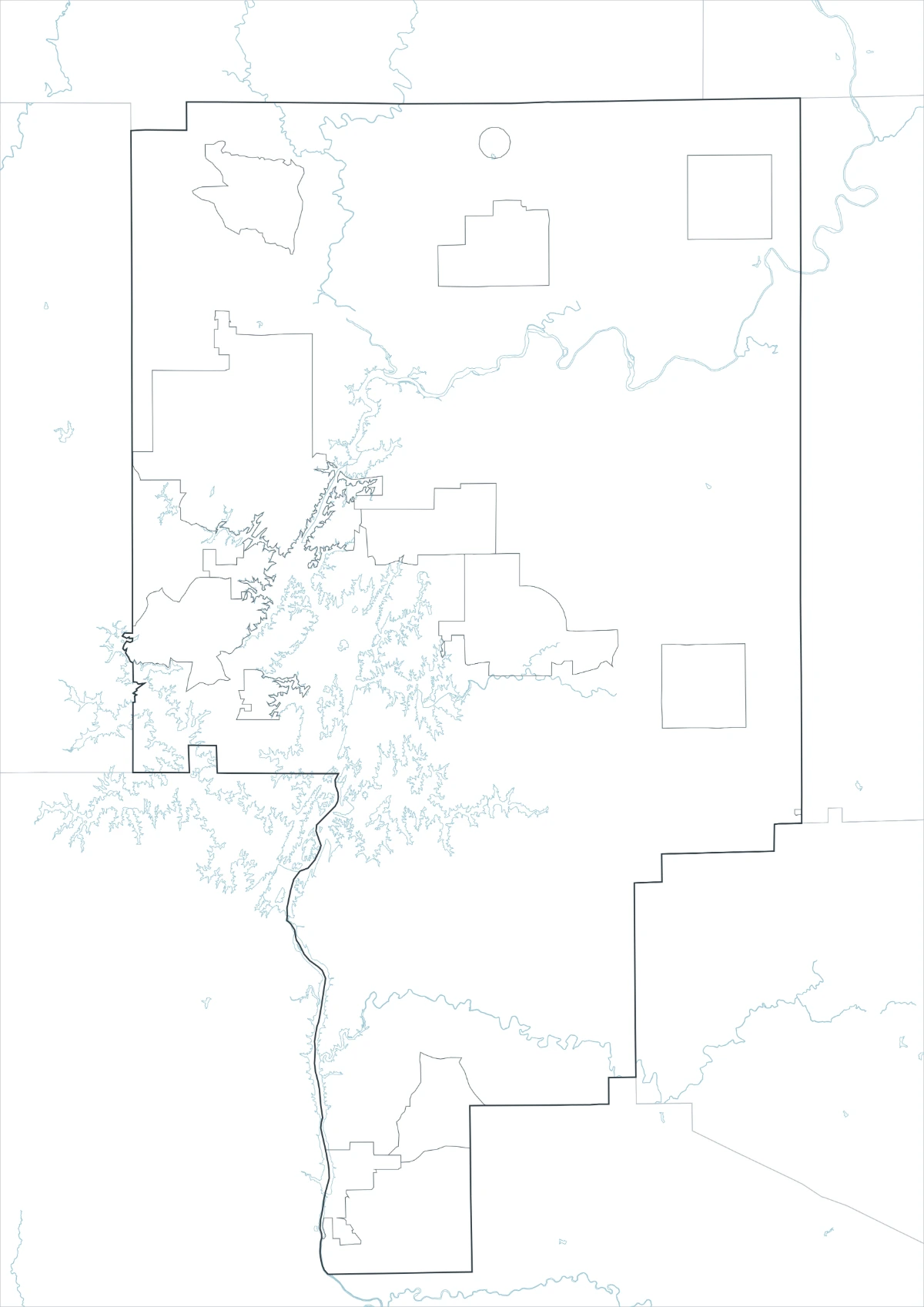 Tallapoosa County outline map